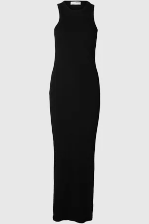 SELECTED Geribd Katoen Maxi Jurk