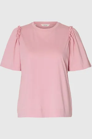 SELECTED Ruches Katoen T-shirt