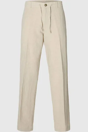SELECTED 196 Straight Fit Broek Van Linnenblend