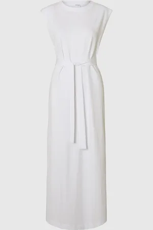 SELECTED Katoen Mouwloos Maxi Jurk
