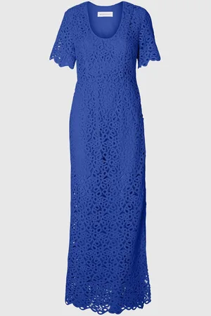 SELECTED Gehaakte Stijl Maxi Jurk