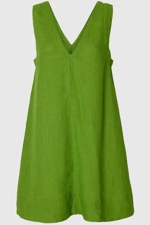 SELECTED 100% Linnen Mouwloze Jurk