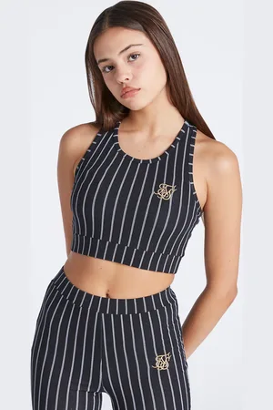 SikSilk Meisjes Zwarte Streep Bralette 15 YRS