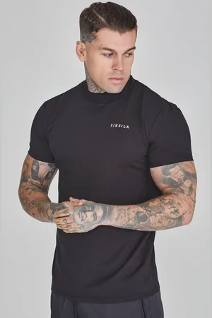 SikSilk Heren Zwart Muscle Fit T-Shirt XS