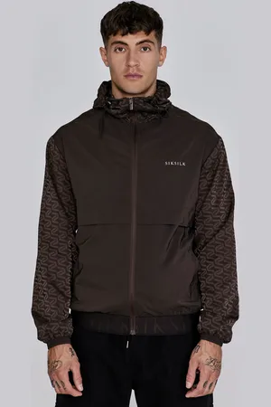 SikSilk Heren Bruin AOP Windbreaker XS