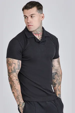 SikSilk Heren Zwart Smart Polo T-shirt S