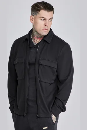SikSilk Heren Zwart Smart Overshirt S