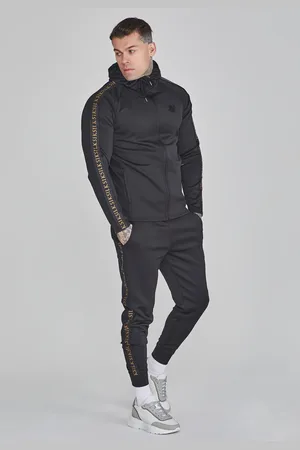 SikSilk Heren Zwart Goud Hoodie en Joggers Set S