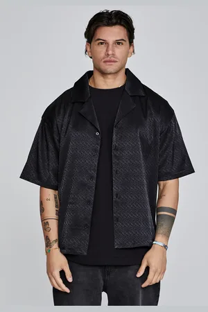 SikSilk Heren Zwart Resort Shirt S