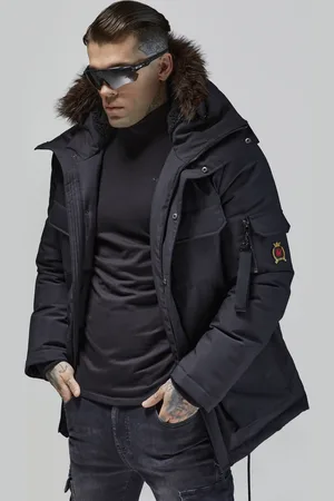 SikSilk Heren Zwarte Parka XS