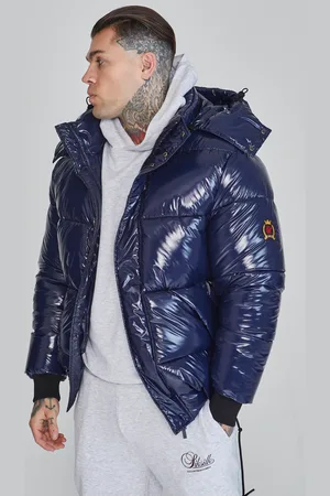 SikSilk Heren Blauwe Puffer Jas L