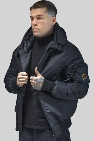 SikSilk Heren Zwarte Bomberjas XS