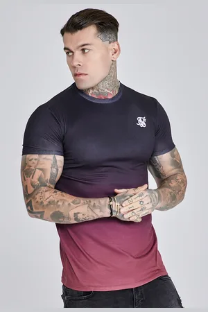 SikSilk Heren Blauw en Roze Fade T-shirt XS