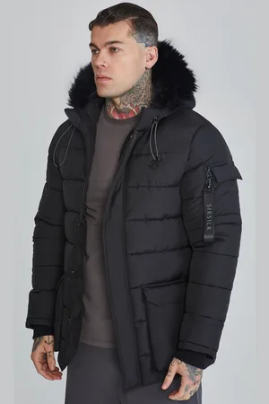 SikSilk Heren Zwarte Parka M