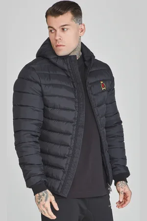 SikSilk Heren Zwarte Bubble Jas XS