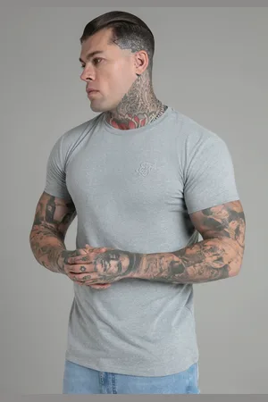 SikSilk Heren Grijze Melange T-shirt XS
