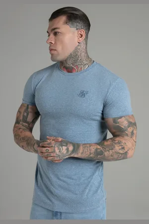 SikSilk Heren Blauwe Marl T-shirt XS