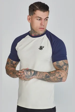 SikSilk Heren Marine Raglan T-Shirt XS