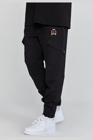 SikSilk Heren Zwarte Cargo Broek XS