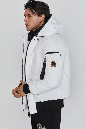 SikSilk Heren Witte Bomberjas XS