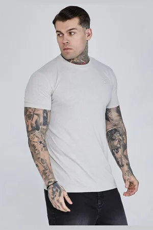 SikSilk Heren Grijs Melange Melange T-Shirt S