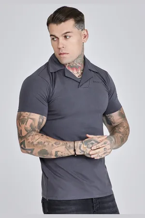 SikSilk Heren Zwart Smart Revere Polo XS