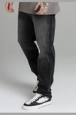 SikSilk Heren Zwarte Wijde Pasvorm Jeans S