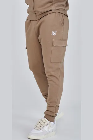 SikSilk Heren Bruine Essentials Cargo Joggers XS