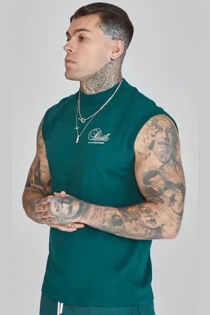 SikSilk Heren Groen Mouwloos T-Shirt S