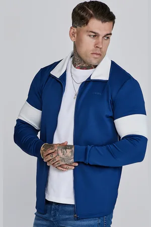 SikSilk Heren Marine Blauwe Track Top S