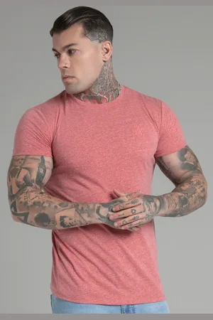 SikSilk Heren Oranje Gemêleerd T-shirt XS