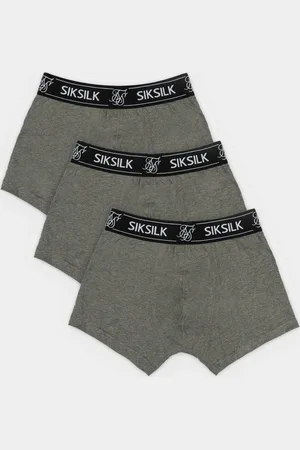 SikSilk Heren Grijze Set Van 3 Boxers S