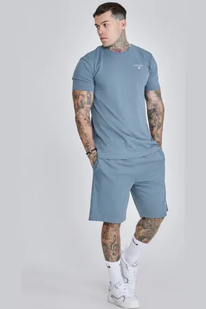SikSilk Heren Grijs T Shirt en Shorts Set XS