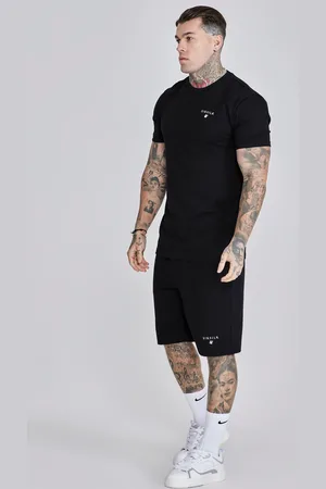 SikSilk Heren Zwart T Shirt en Shorts Set S