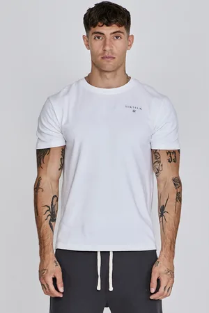 SikSilk Heren Wit Relaxed Fit T Shirt XS