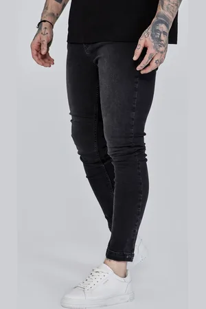 SikSilk Mens Denims Washed Black 28