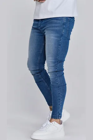 SikSilk Mens Denims Washed Blue 28