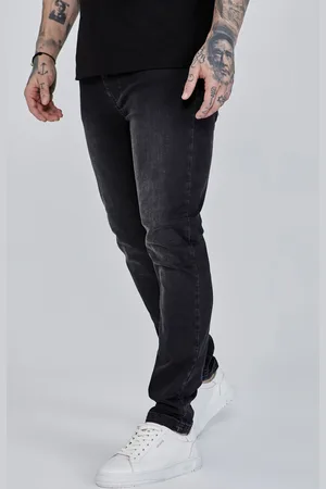 SikSilk Mens Denims Washed Black 28
