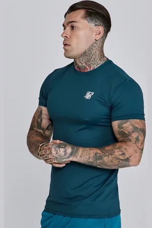 SikSilk Heren Groen Spierpasvorm T-shirt S