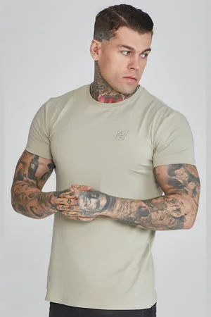 SikSilk Heren Grijze Spierpasvorm T-shirt XS