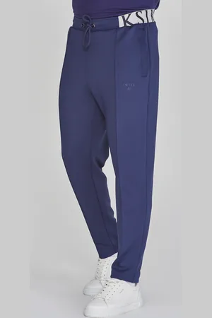 SikSilk Heren Marine Blauwe Getailleerde Joggers XL