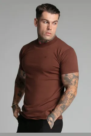 SikSilk Heren T Shirt Bruin XS