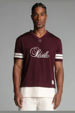 SikSilk Heren T Shirt Bordeaux XS