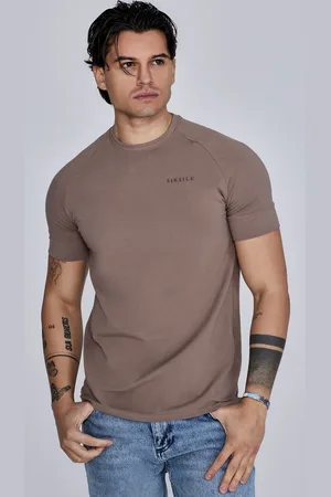 SikSilk Heren T Shirt Bruin XS