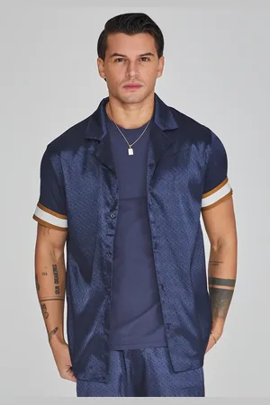 SikSilk Heren Marine Resort Shirt XS