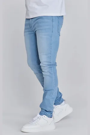 SikSilk Mens Denims Washed Mid Blue 28