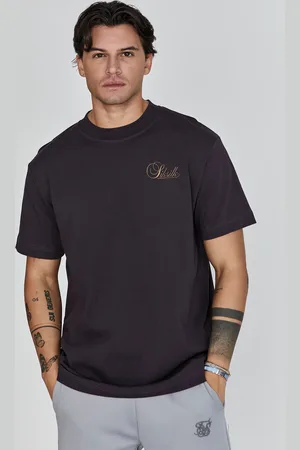 SikSilk Heren Zwart Grafisch T-Shirt S