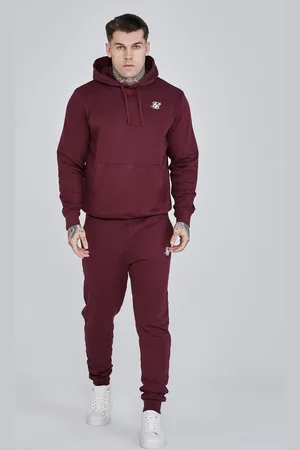 SikSilk Heren Bordeauxrode Essentials Hoodie XS