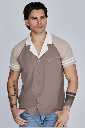 SikSilk Heren Hemd Beige XS