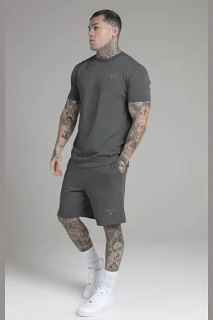 SikSilk Heren Grijs T-shirt en Shorts Set M